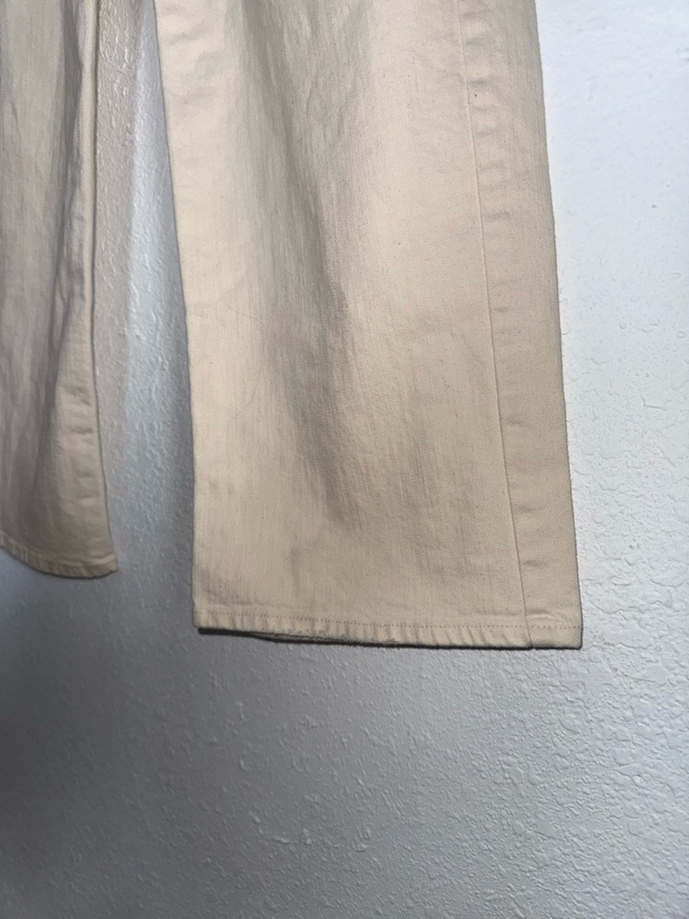 NWT MOTHER The Half-Pipe Ankle Jeans Act Natural Off White Cream Wide Leg 26 - Picture 10 of 14